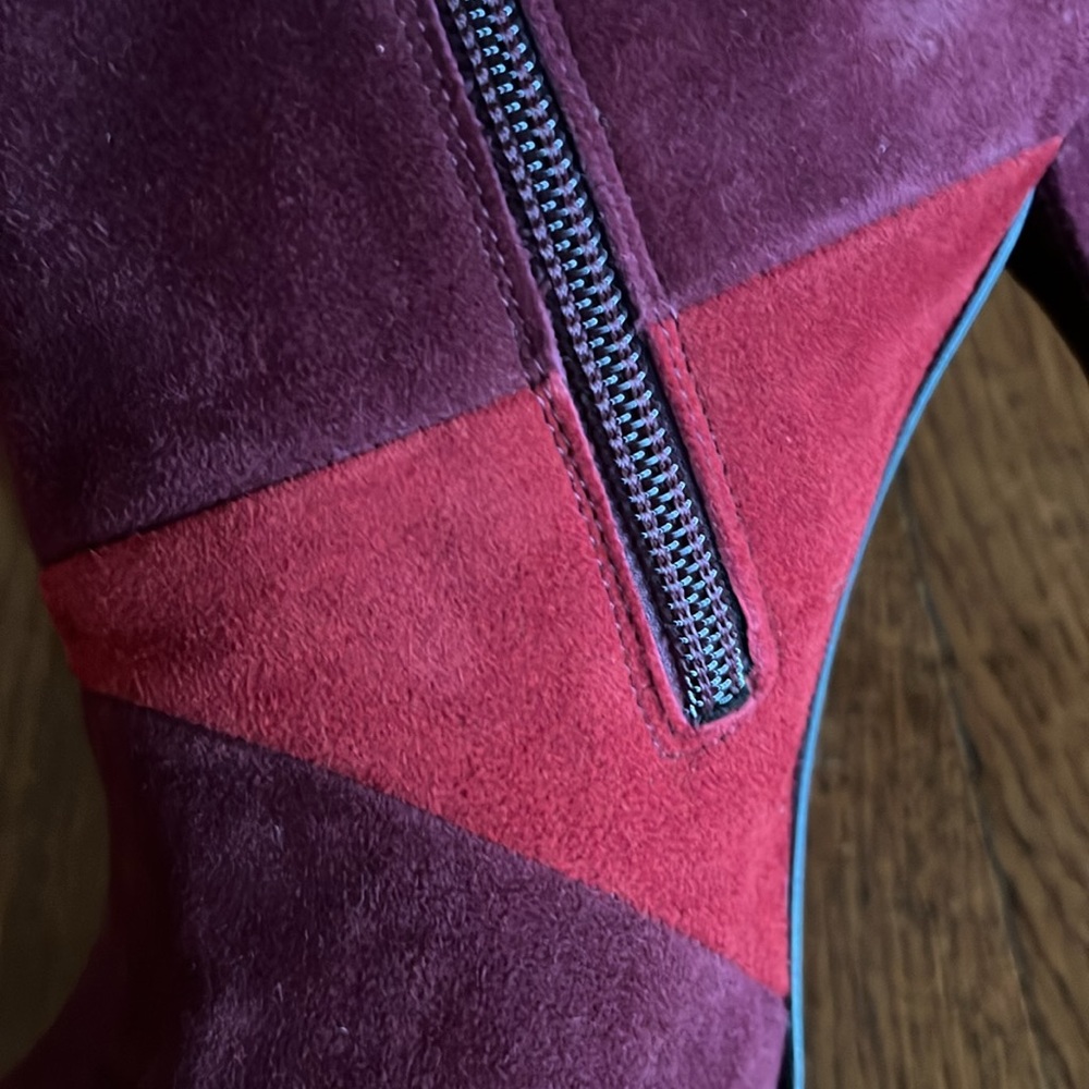 Stuart Weitzman leather suede stiletto heel ankle boots size 7 - Picture 5 of 9